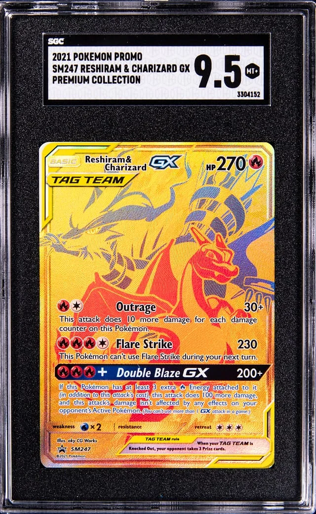 2021 Pokemon Promo Premium Collection Reshiram & Charizard GX #SM247 card image