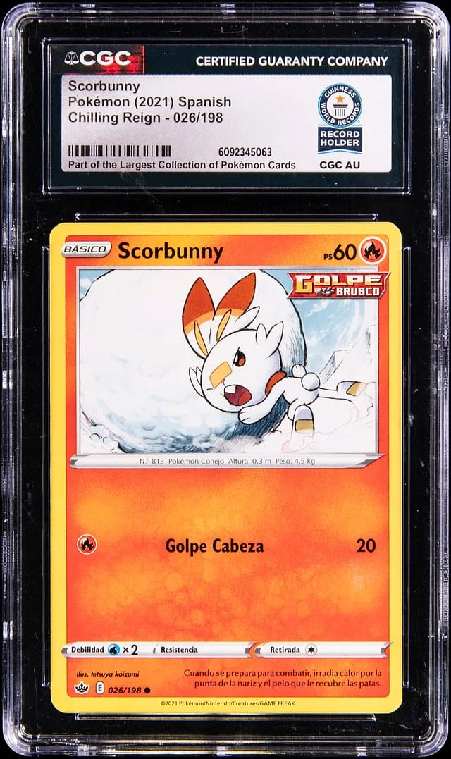 2021 Pokemon Spanish Chilling Reign Scorbunny #26 card image