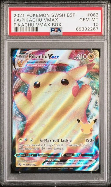 2021 Pokemon Sword and Shield Black Star Promo Pikachu VMAX Box Full Art/Pikachu VMAX #062 card image