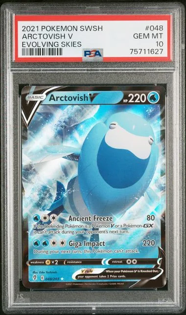 2021 Pokemon Sword and Shield Evolving Skies Arctovish V #048 card image