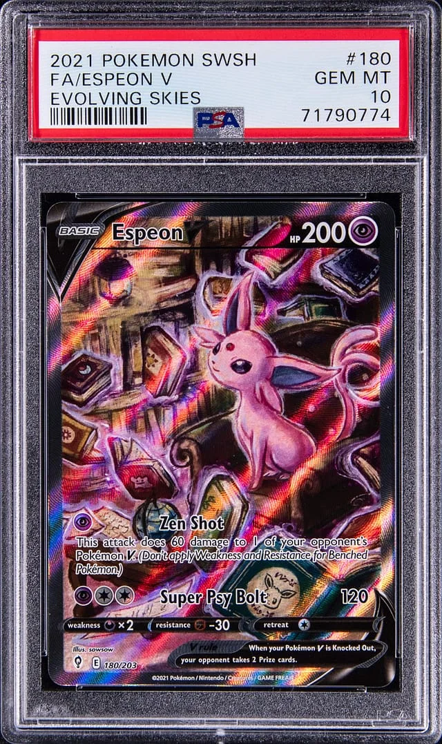 2021 Pokemon Sword and Shield Evolving Skies Full Art Espeon V #180 card image