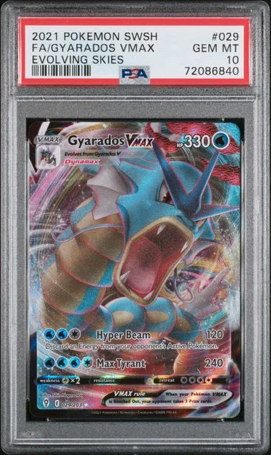 2021 Pokemon Sword and Shield Evolving Skies Full Art Gyarados VMAX #029 card image