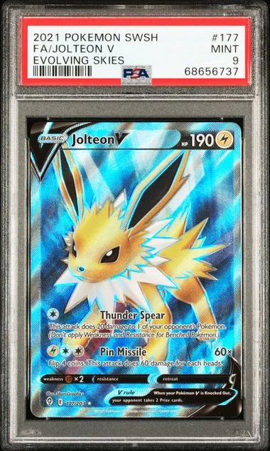 2021 Pokemon Sword and Shield Evolving Skies Full Art Jolteon V #177 card image