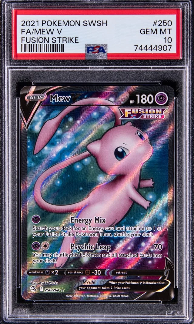2021 Pokemon Sword and Shield Fusion Strike Full Art Mew V #250 card image