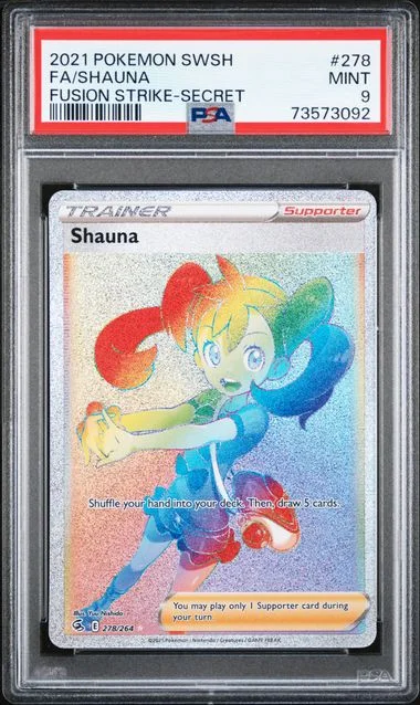 2021 Pokemon Sword and Shield Fusion Strike Secret Rare Full Art Shauna #278 card image