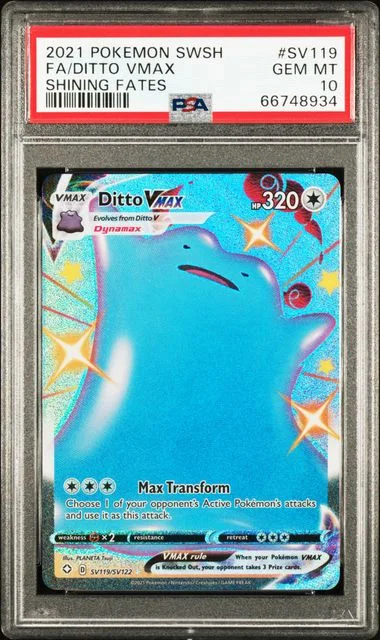 2021 Pokemon Sword and Shield Shining Fates Full Art Ditto VMAX #SV119 card image