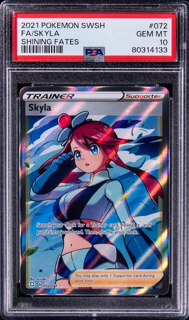 2021 Pokemon Sword and Shield Shining Fates Full Art Skyla #072 card image