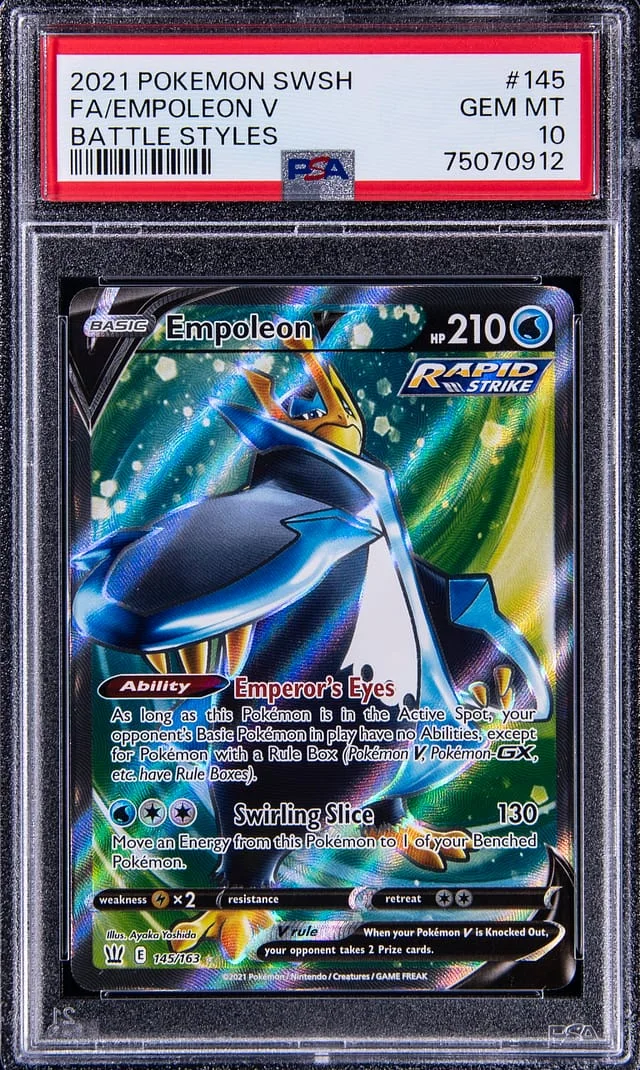 2021 Pokemon Sword & Shield Battle Styles Full Art Empoleon V #145 card image