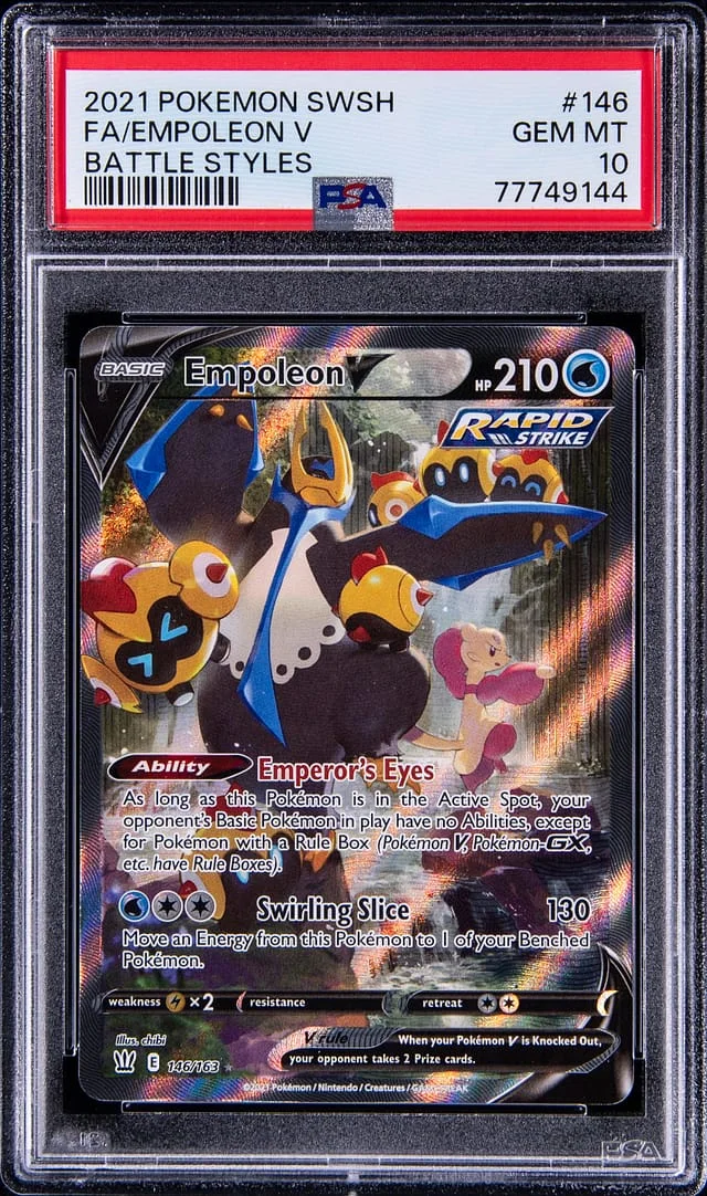 2021 Pokemon Sword & Shield Battle Styles Full Art Empoleon V #146 card image