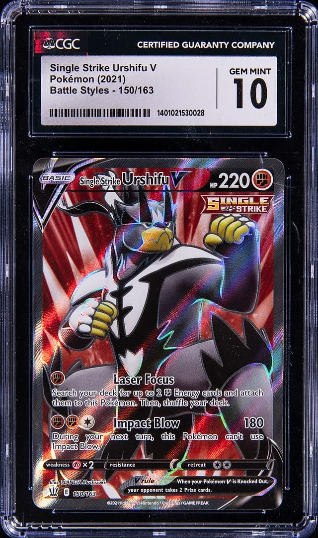 2021 Pokemon Sword & Shield Battle Styles Full Art Single Strike Urshifu V #150 card image