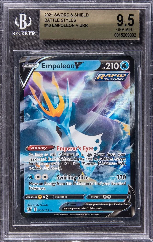 2021 Pokemon Sword & Shield Battle Styles Full Art Ultra Rare Holofoil Empoleon V #40 card image