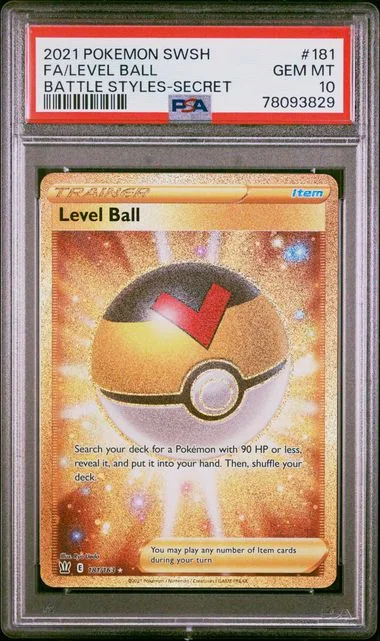 2021 Pokemon Sword & Shield Battle Styles Secret Full Art/Level Ball #181 card image