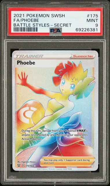 2021 Pokemon Sword & Shield Battle Styles Secret Full Art/Phoebe #175 card image