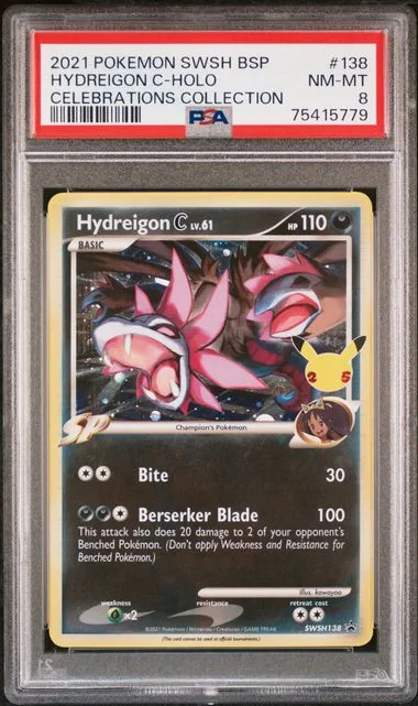 2021 Pokemon Sword & Shield Black Star Promo Celebrations Collection Rare Holofoil Hydreigon C #138 card image