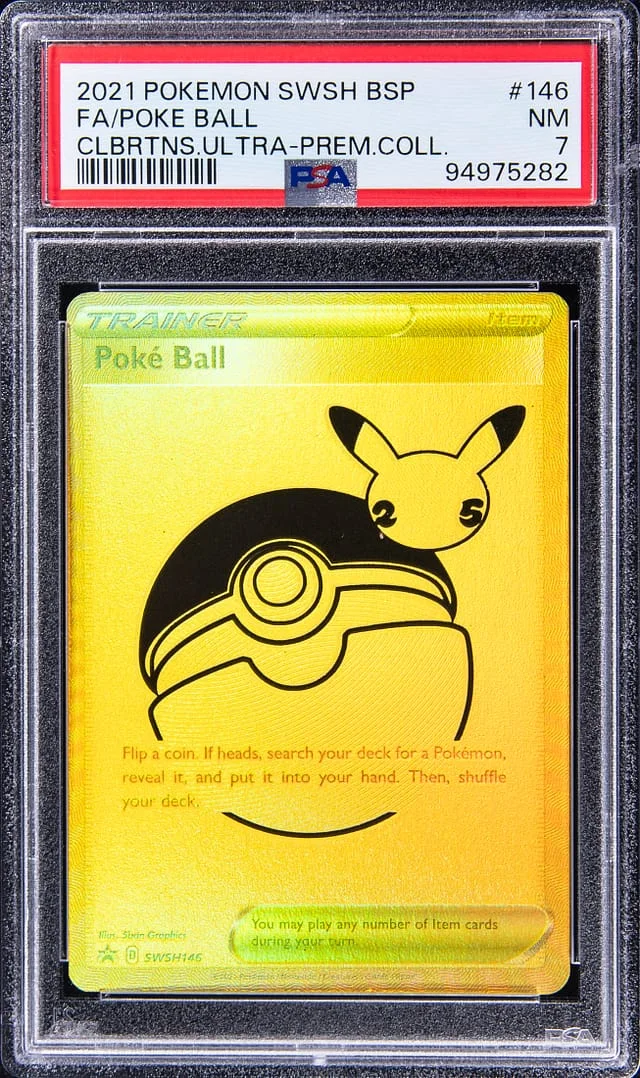 2021 Pokemon Sword & Shield Black Star Promo Celebrations Ultra Premium Collection Full Art Poke Ball #SWSH146 card image