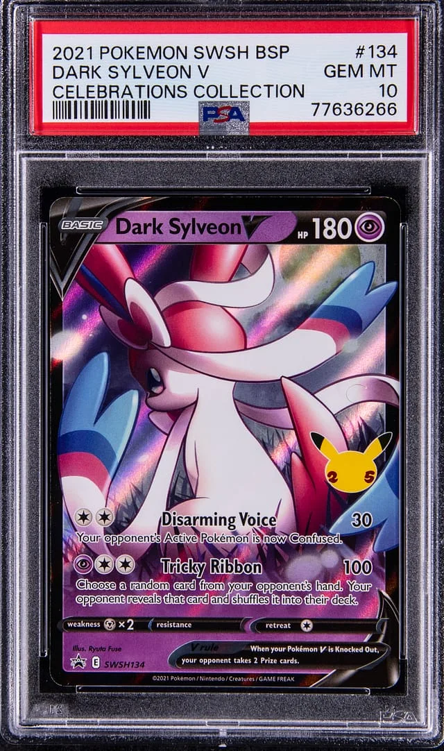 2021 Pokemon Sword & Shield BSP Celebration Collection Dark Sylveon V #134 card image