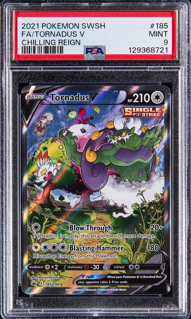 2021 Pokemon Sword & Shield Chilling Reign FA Tornadus V #185 card image