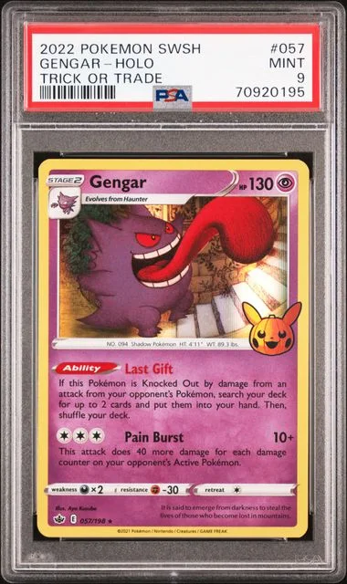 2021 Pokemon Sword & Shield Chilling Reign Trick Or Trade 2022 Holofoil Gengar #057 card image