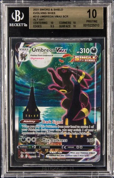 2021 Pokemon Sword & Shield Evolving Skies Alt Art Umbreon Vmax #215 card image