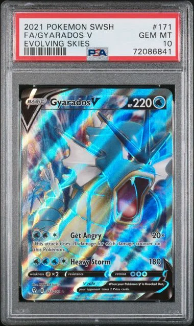 2021 Pokemon Sword & Shield Evolving Skies Full Art Gyarados V #171 card image