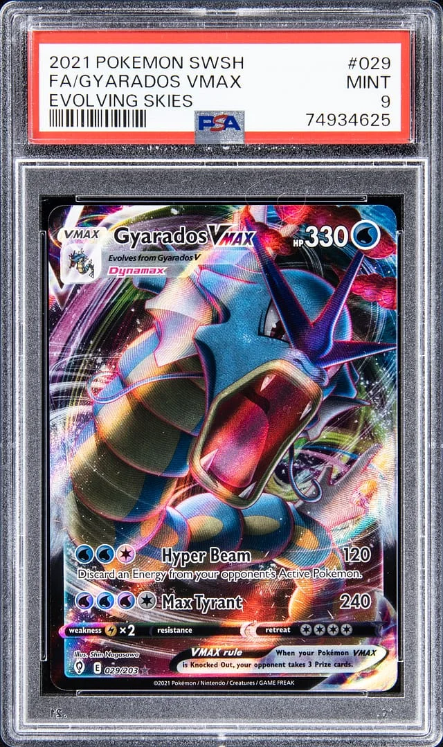 2021 Pokemon Sword & Shield Evolving Skies Full Art Gyrados VMAX #029 card image