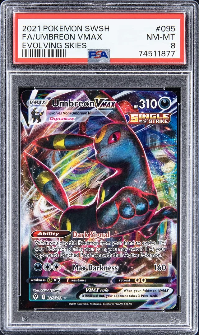 2021 Pokemon Sword & Shield Evolving Skies Full Art Umbreon VMAX #095 card image