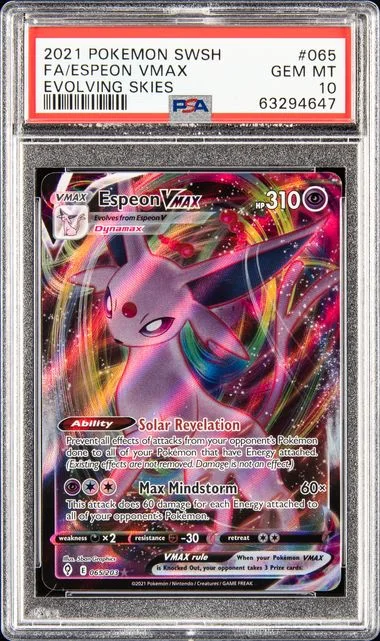 2021 Pokemon Sword & Shield Evolving Skies Full Art/Espeon Vmax #065 card image