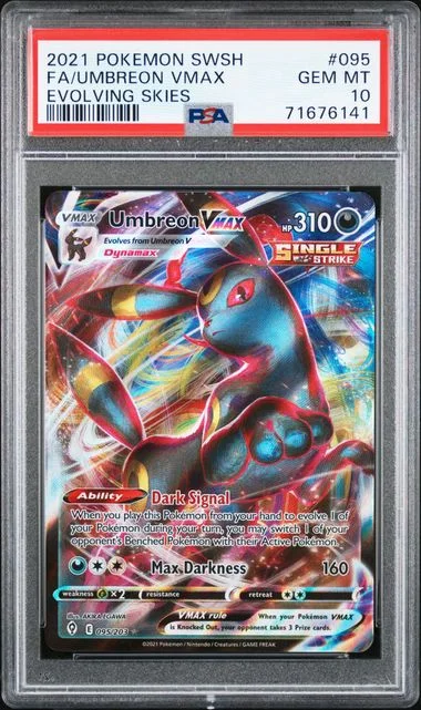 2021 Pokemon Sword & Shield Evolving Skies Full Art/Umbreon Vmax #095 card image