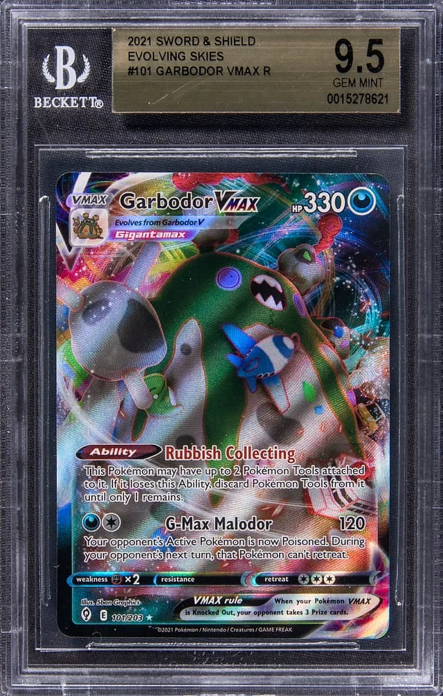 2021 Pokemon Sword & Shield Evolving Skies Garbodor VMAX Rare #101 card image