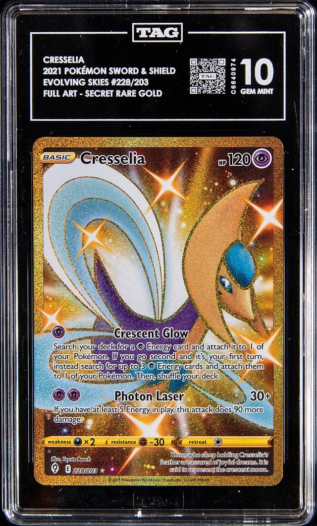 2021 Pokemon Sword & Shield Evolving Skies Secret Full Art Cresselia #228 card image