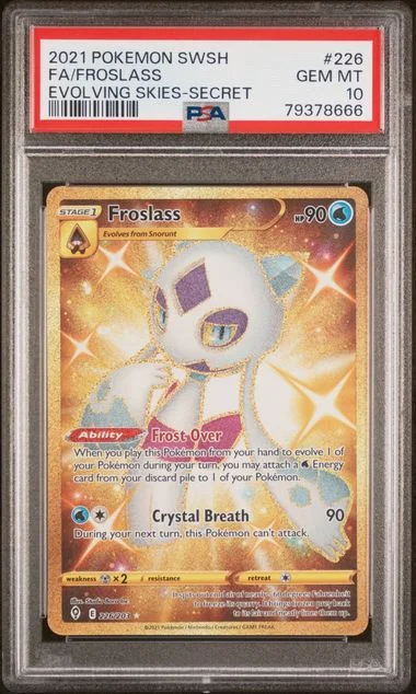 2021 Pokemon Sword & Shield Evolving Skies Secret Full Art/Froslass #226 card image