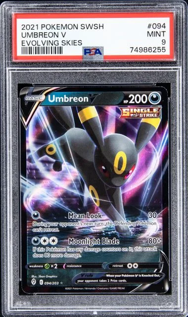 2021 Pokemon Sword & Shield Evolving Skies Umbreon V #094 card image