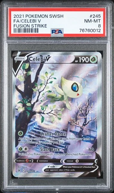 2021 Pokemon Sword & Shield Fusion Strike Full Art/Celebi V #245 card image