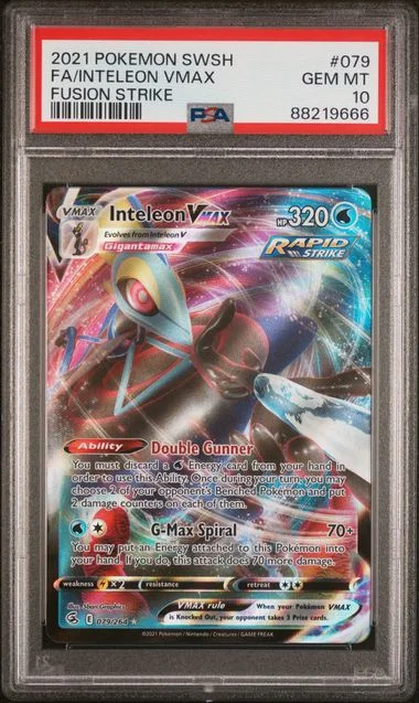 2021 Pokemon Sword & Shield Fusion Strike Full Art/Inteleon Vmax #079 card image