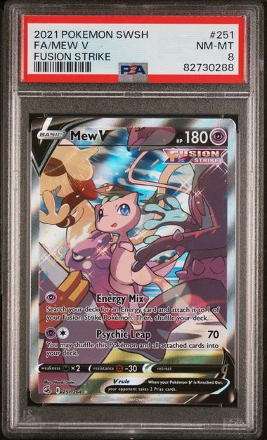 2021 Pokemon Sword & Shield Fusion Strike Full Art/Mew V #251 card image