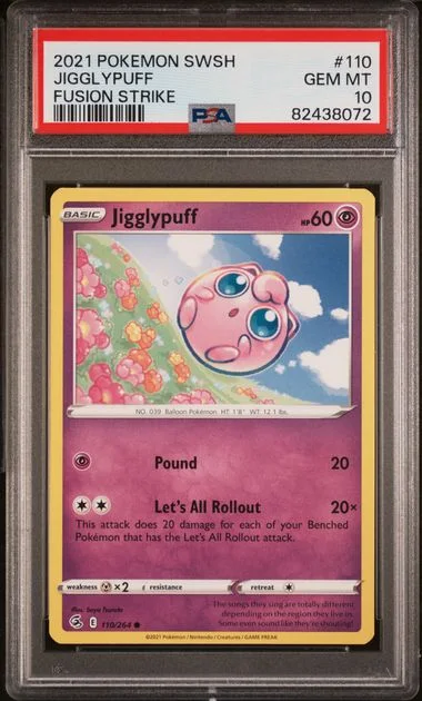 2021 Pokemon Sword & Shield Fusion Strike Jigglypuff #110 card image
