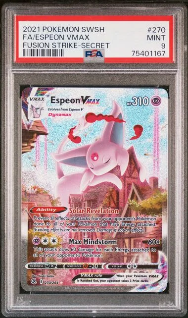 2021 Pokemon Sword & Shield Fusion Strike Secret Full Art/Espeon Vmax #270 card image