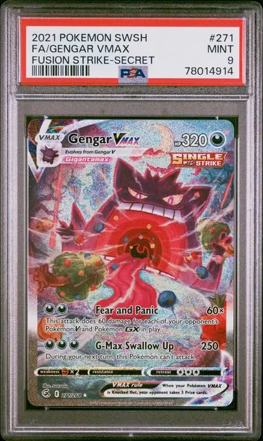 2021 Pokemon Sword & Shield Fusion Strike Secret Full Art/Gengar Vmax #271 card image