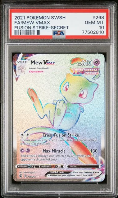 2021 Pokemon Sword & Shield Fusion Strike Secret Full Art/Mew Vmax #268 card image