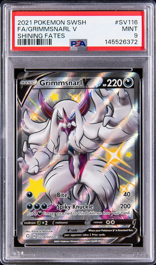 2021 Pokemon Sword & Shield Shining Fates FA Grimmsnarl V #SV116 card image