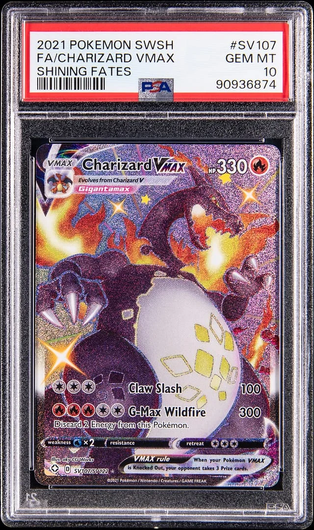 2021 Pokemon Sword & Shield Shining Fates Full Art Charizard VMAX #SV108 card image