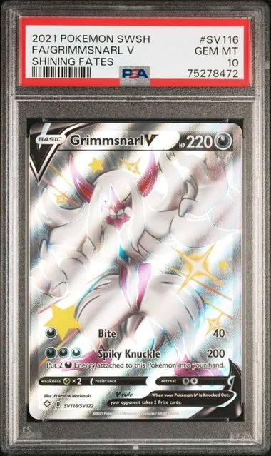 2021 Pokemon Sword & Shield Shining Fates Full Art Grimmsnarl V #SV116 card image