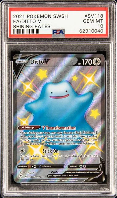 2021 Pokemon Sword & Shield Shining Fates Full Art/Ditto V #Sv118 card image