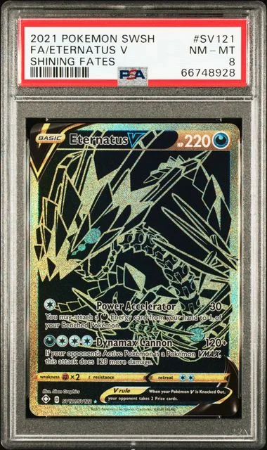 2021 Pokemon Sword & Shield Shining Fates Full Art/Eternatus V #SV121 card image