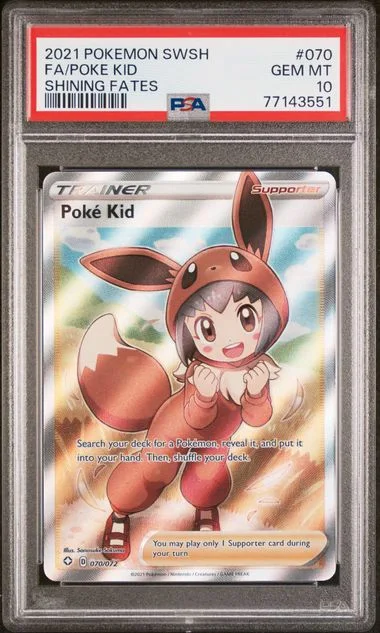 2021 Pokemon Sword & Shield Shining Fates Full Art/Poke Kid #070 card image