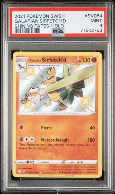2021 Pokemon Sword & Shield Shining Fates Galarian Sirfetch'D-Holo #SV064 card image
