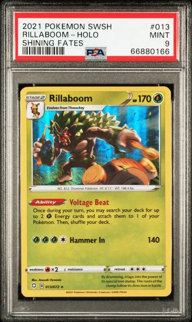 2021 Pokemon Sword & Shield Shining Fates Rillaboom-Holo #013 card image