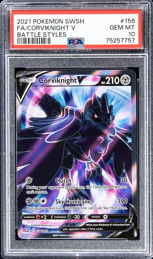 2021 Pokemon Swsh Battle Styles Corviknight V #156 card image