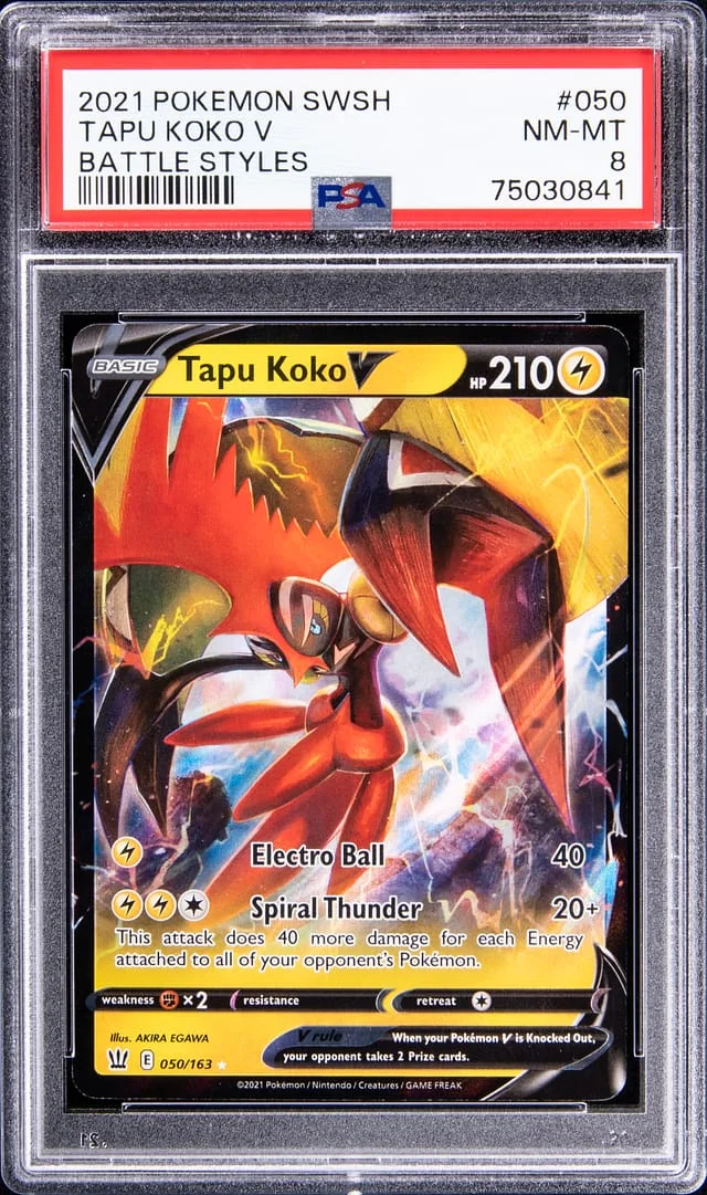 2021 Pokemon Swsh Battle Styles Tapu Koko V #050 card image