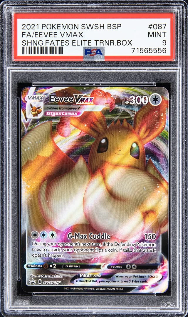 2021 Pokemon Swsh BSP Shng. Fates Elite Trainer Box Eevee VMax #087 card image